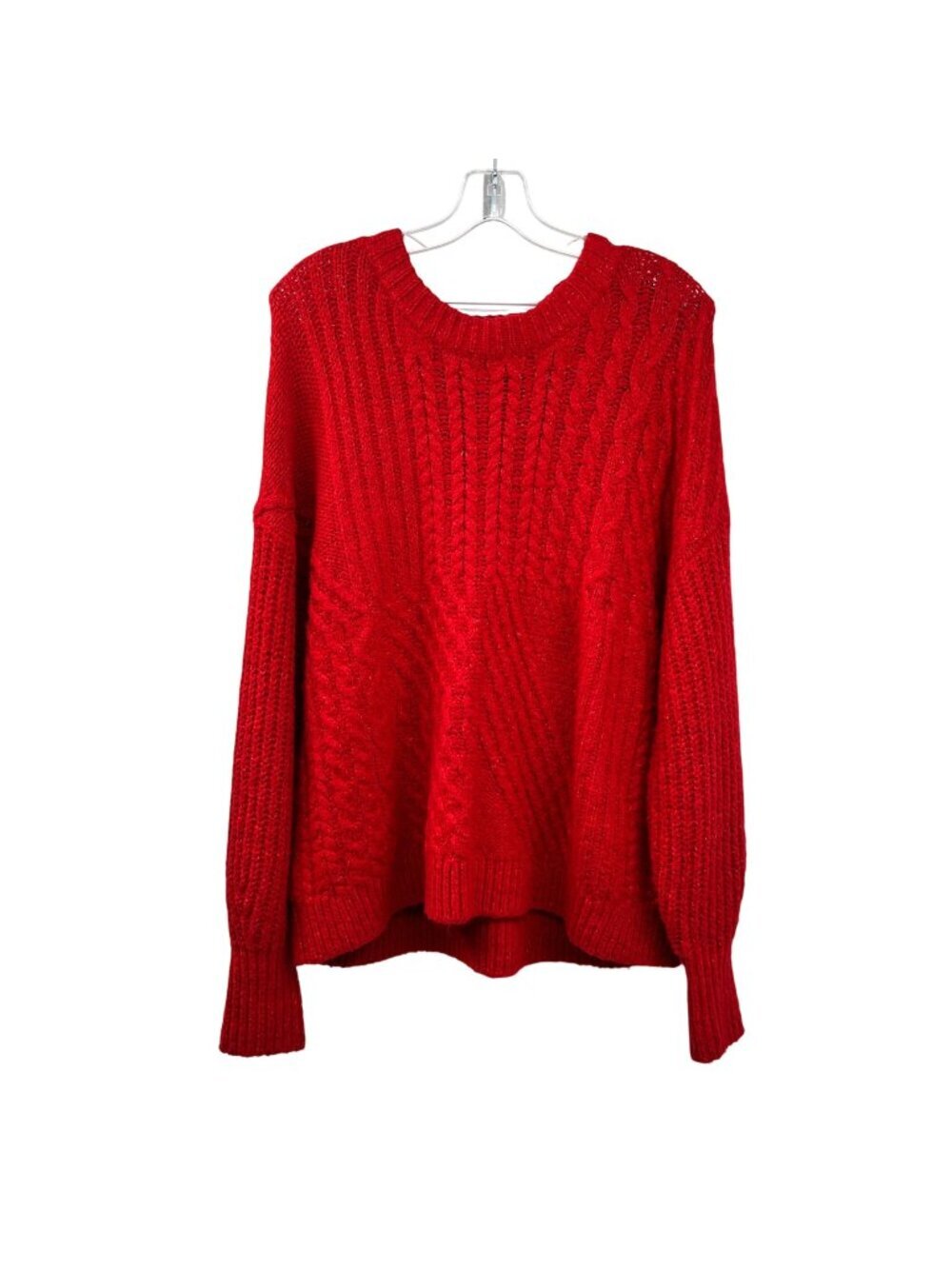 Old Navy Womens Knit Pullover Sweater Long Sleeve Red Size Medium